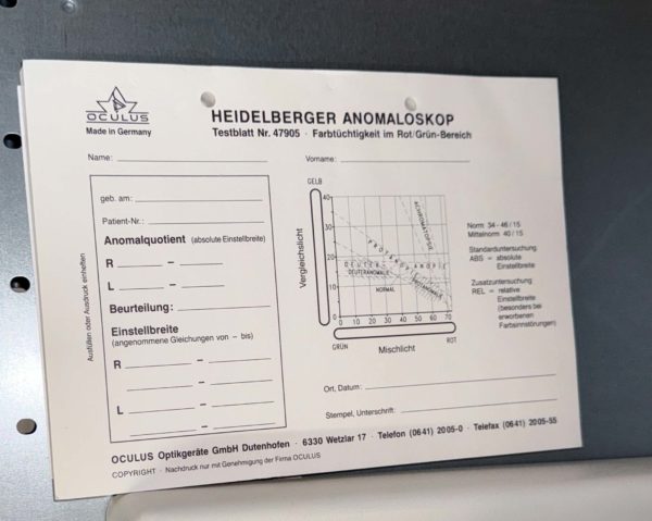 Oculus Anomaloscope Heidelberger 47900 - Image 5